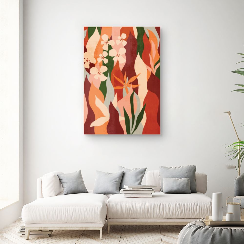 Tableau Fleurs abstraites