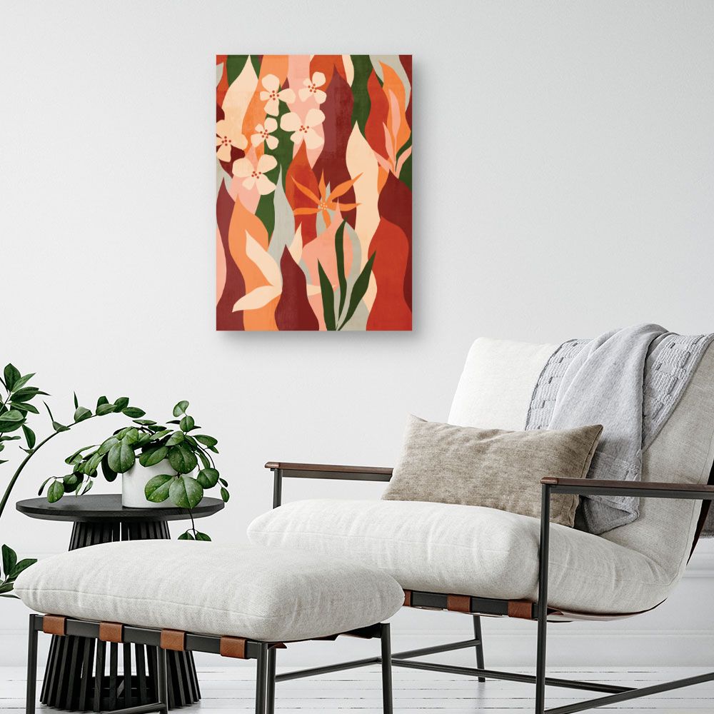 Tableau Fleurs abstraites