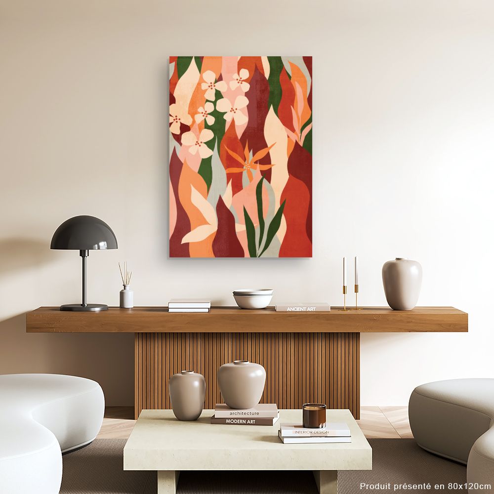 Tableau Fleurs abstraites