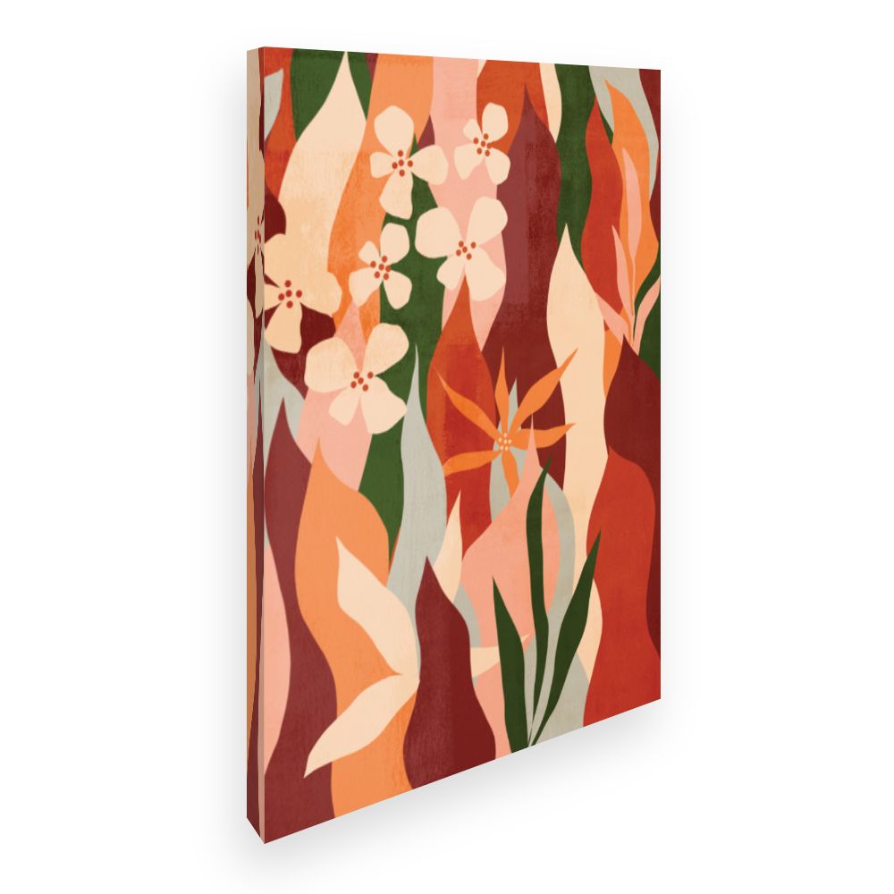 Toile Fleurs abstraites