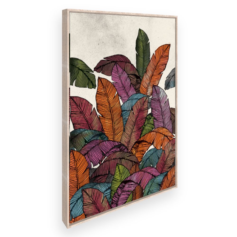 Toile Feuilles tropicales vibrantes