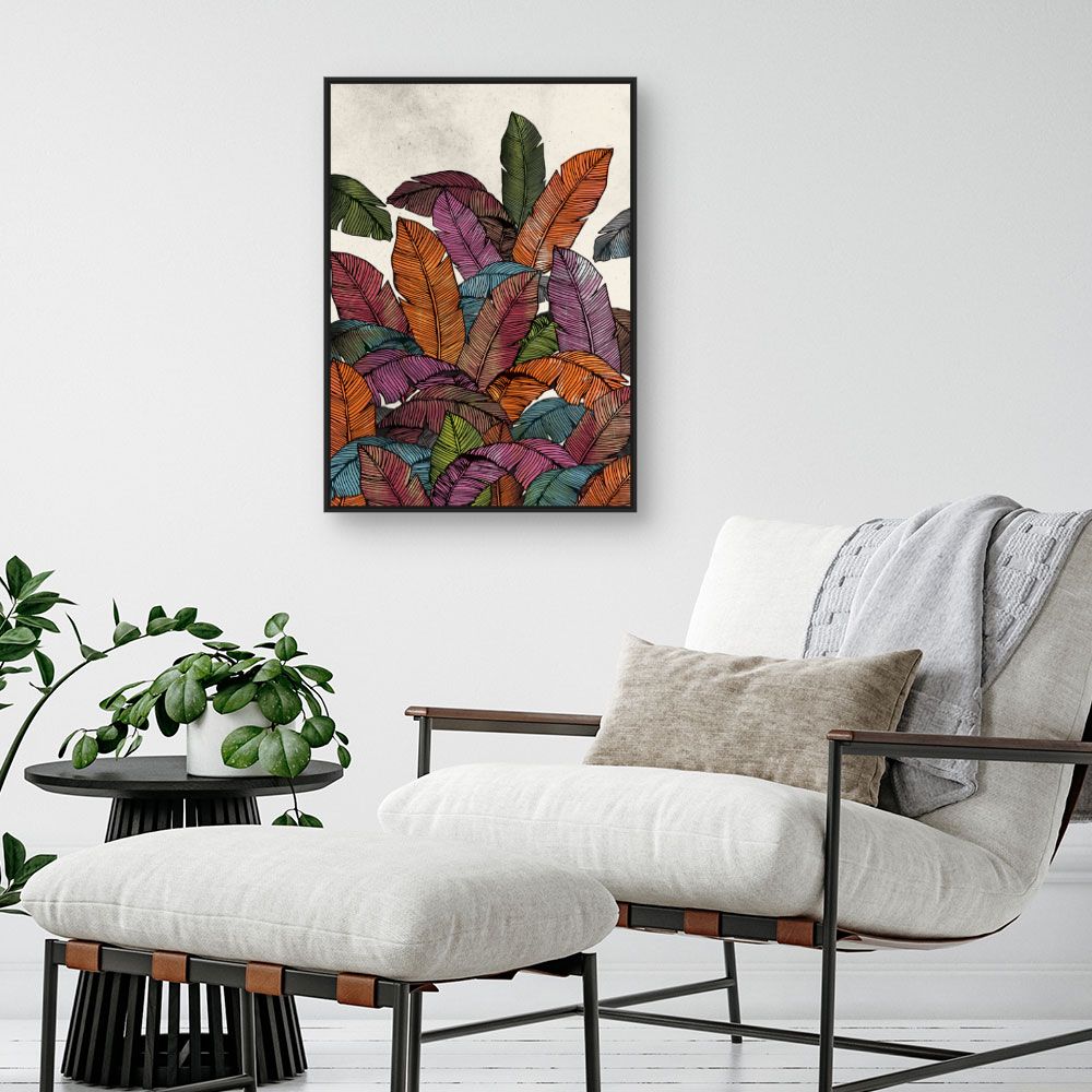 Tableau Feuilles tropicales vibrantes