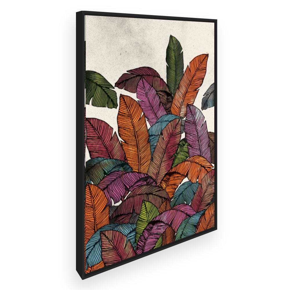 Toile Feuilles tropicales vibrantes
