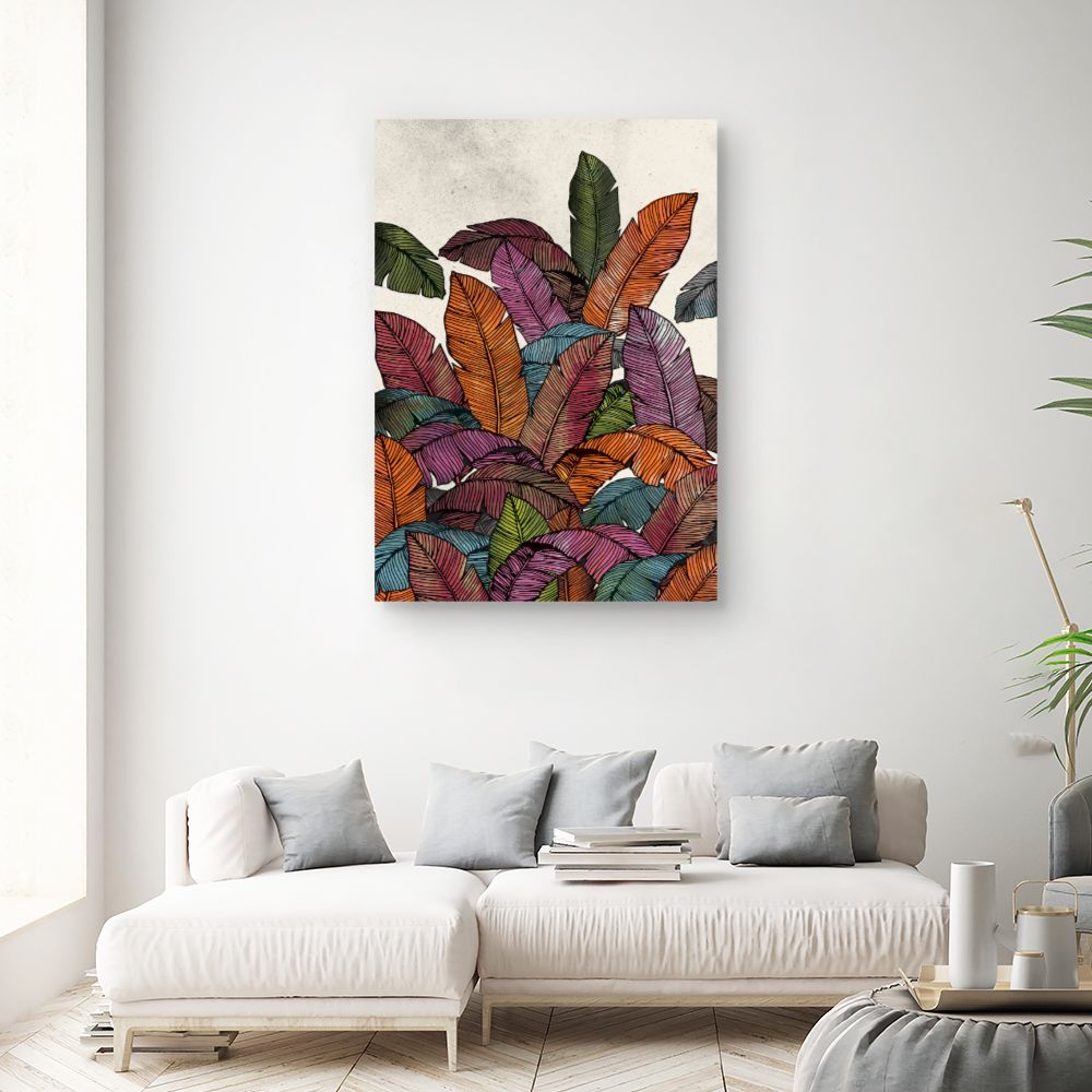 Tableau Feuilles tropicales vibrantes