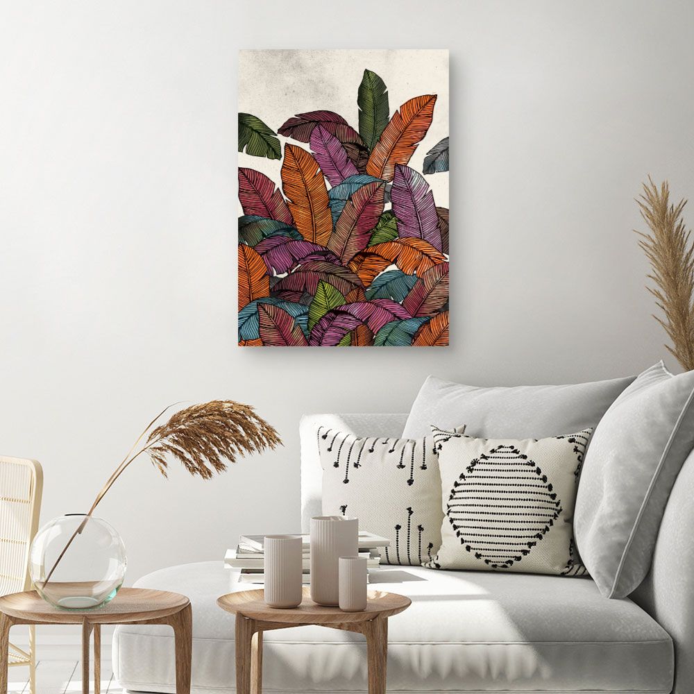 Tableau Feuilles tropicales vibrantes