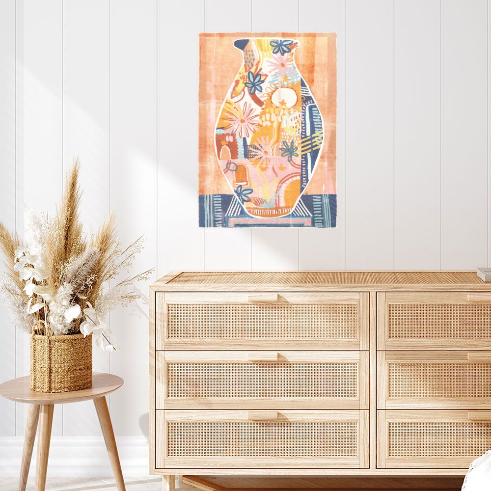 Affiche Vase fleuri vibrant