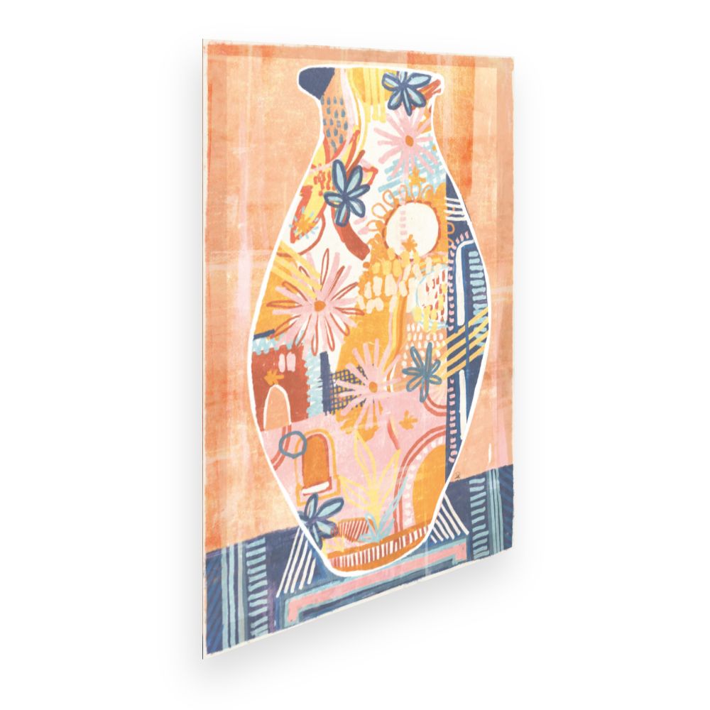 Affiche Vase fleuri vibrant