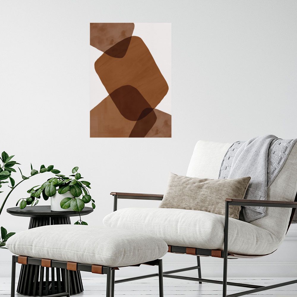 Affiche Formes douces superposées