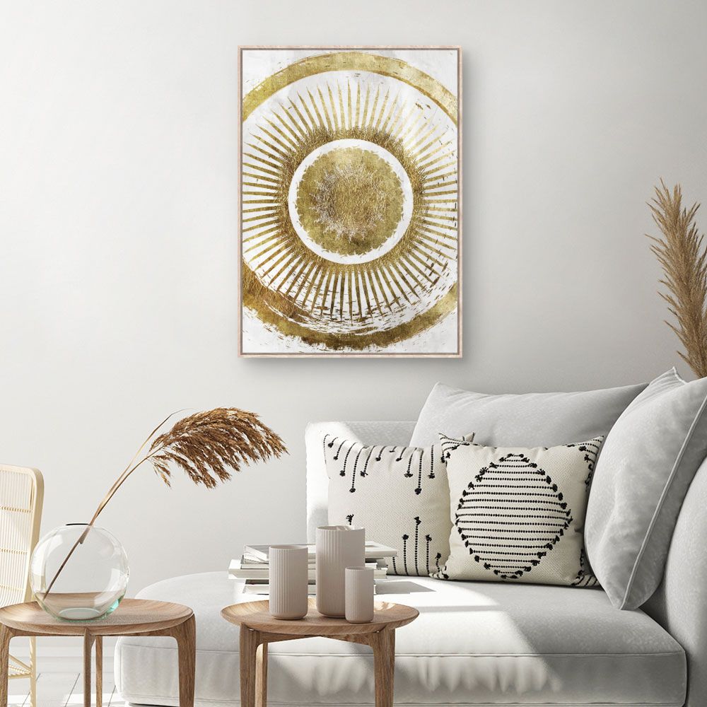 Tableau Rayons solaires dorés