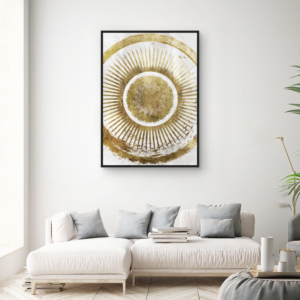 Tableau Rayons solaires dorés