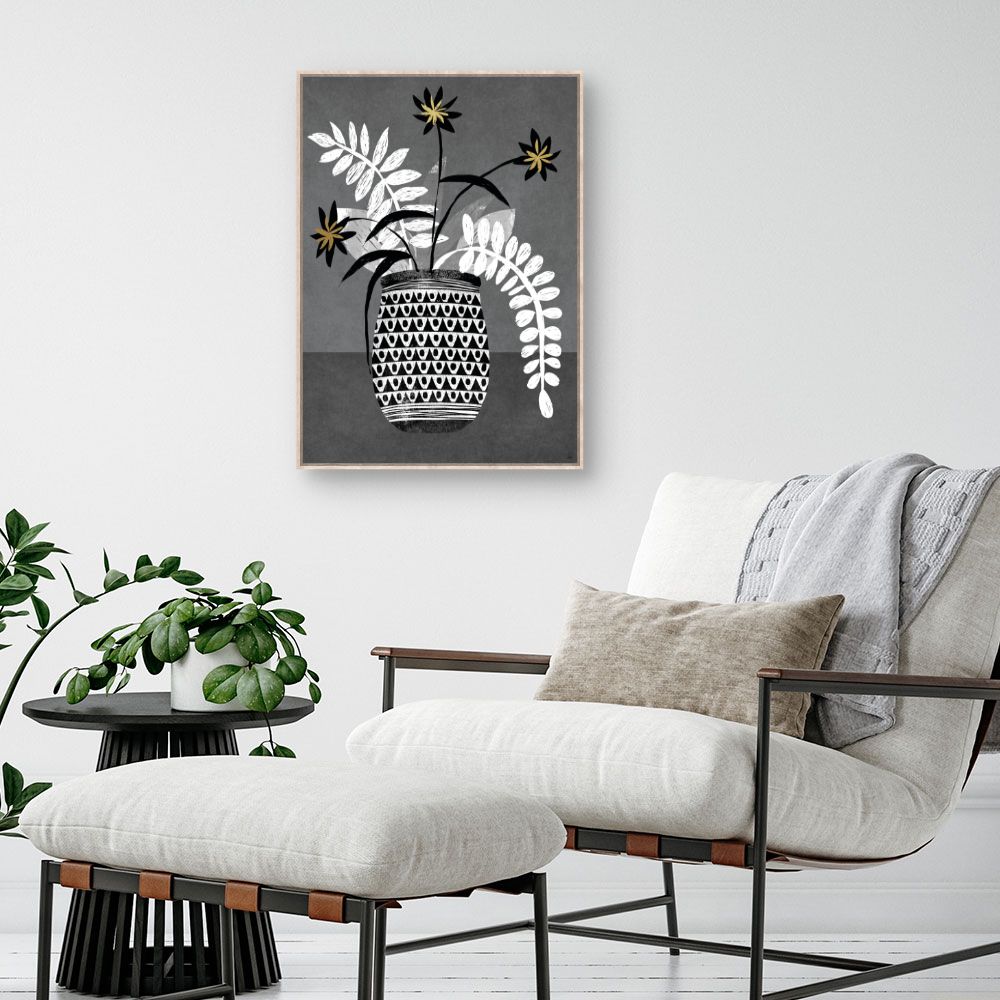 Tableau Vase floral stylisé