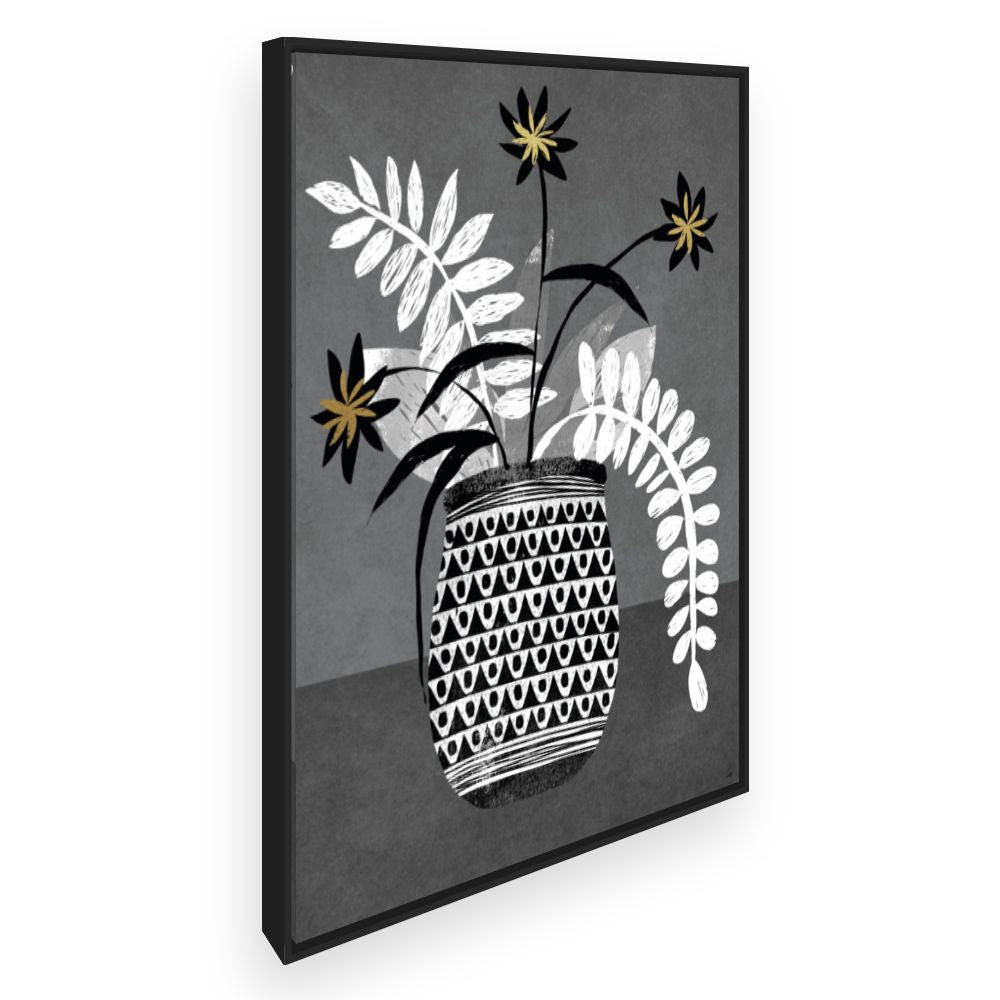 Toile Vase floral stylisé