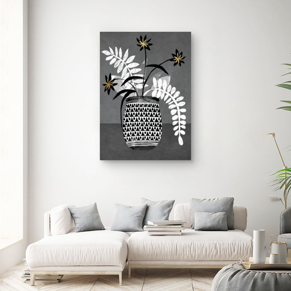 Tableau Vase floral stylisé