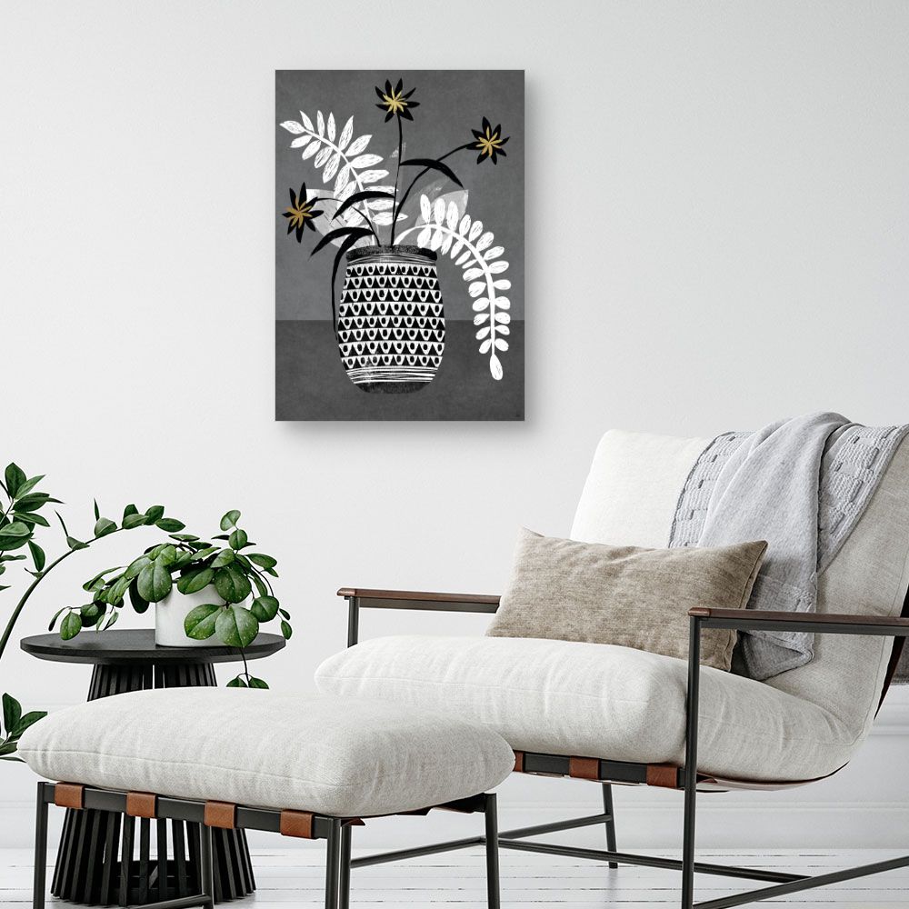 Tableau Vase floral stylisé
