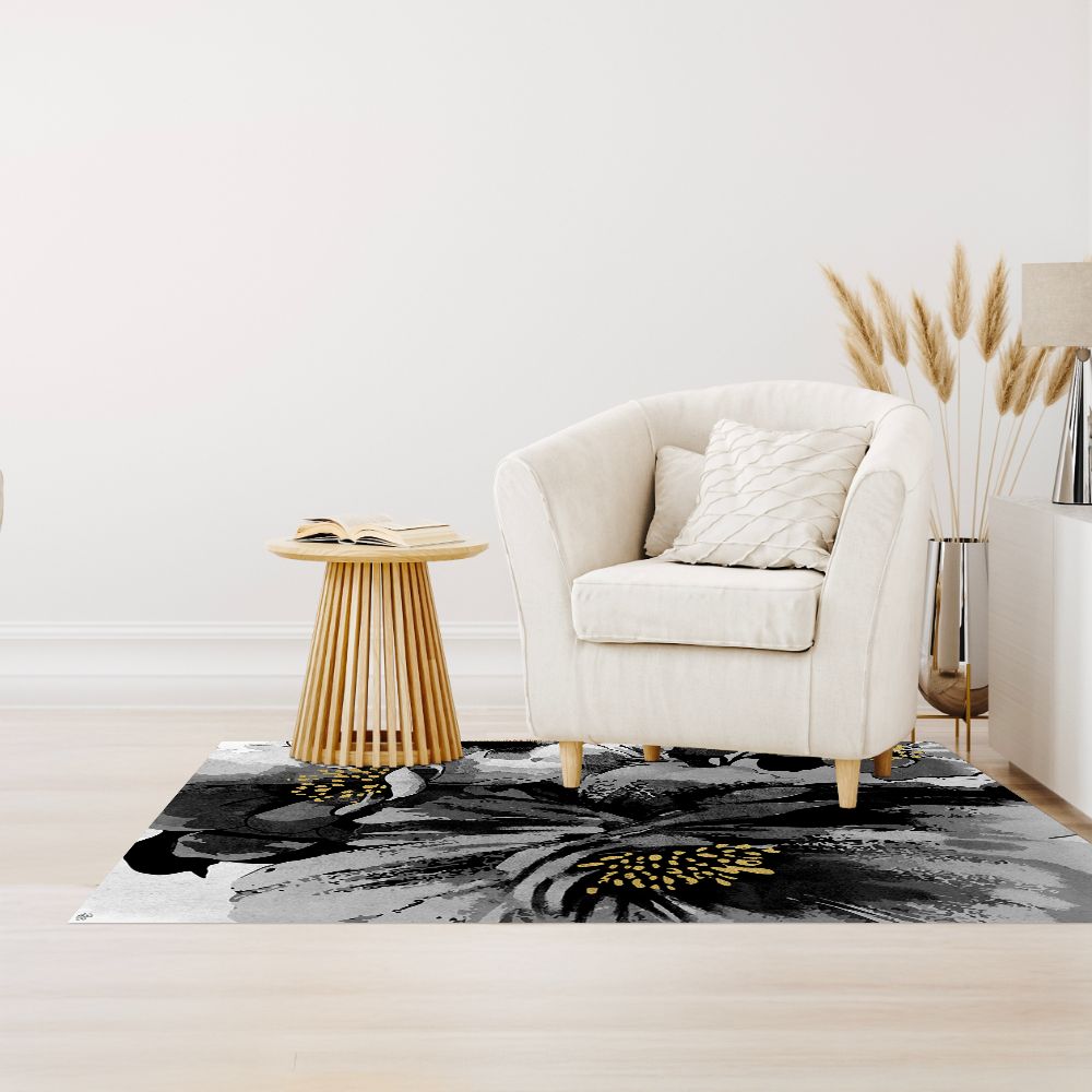 Tapis n°205 Fleurs abstraites élégantes