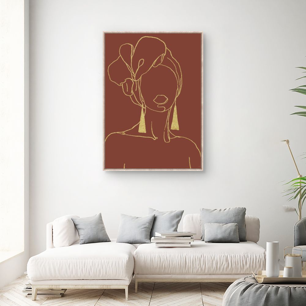 Tableau Lignes dorées élégantes