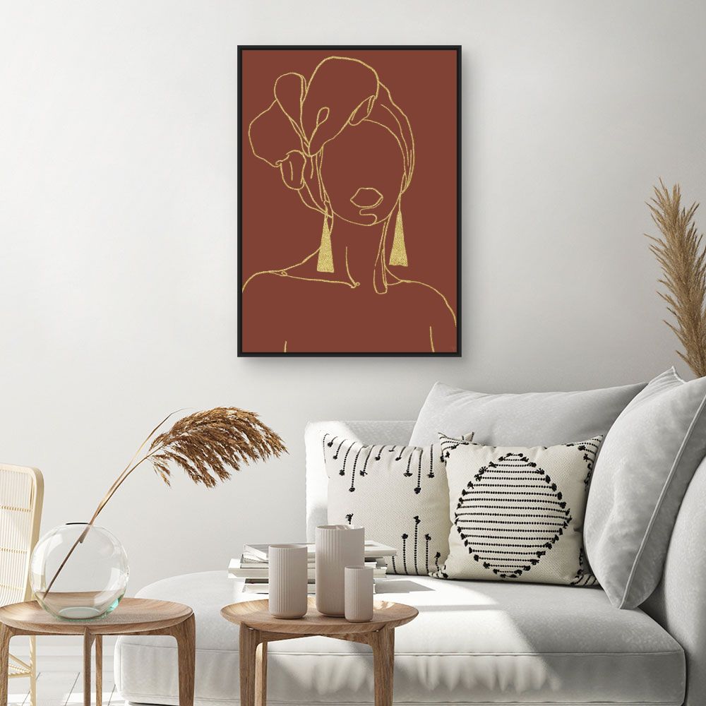 Tableau Lignes dorées élégantes