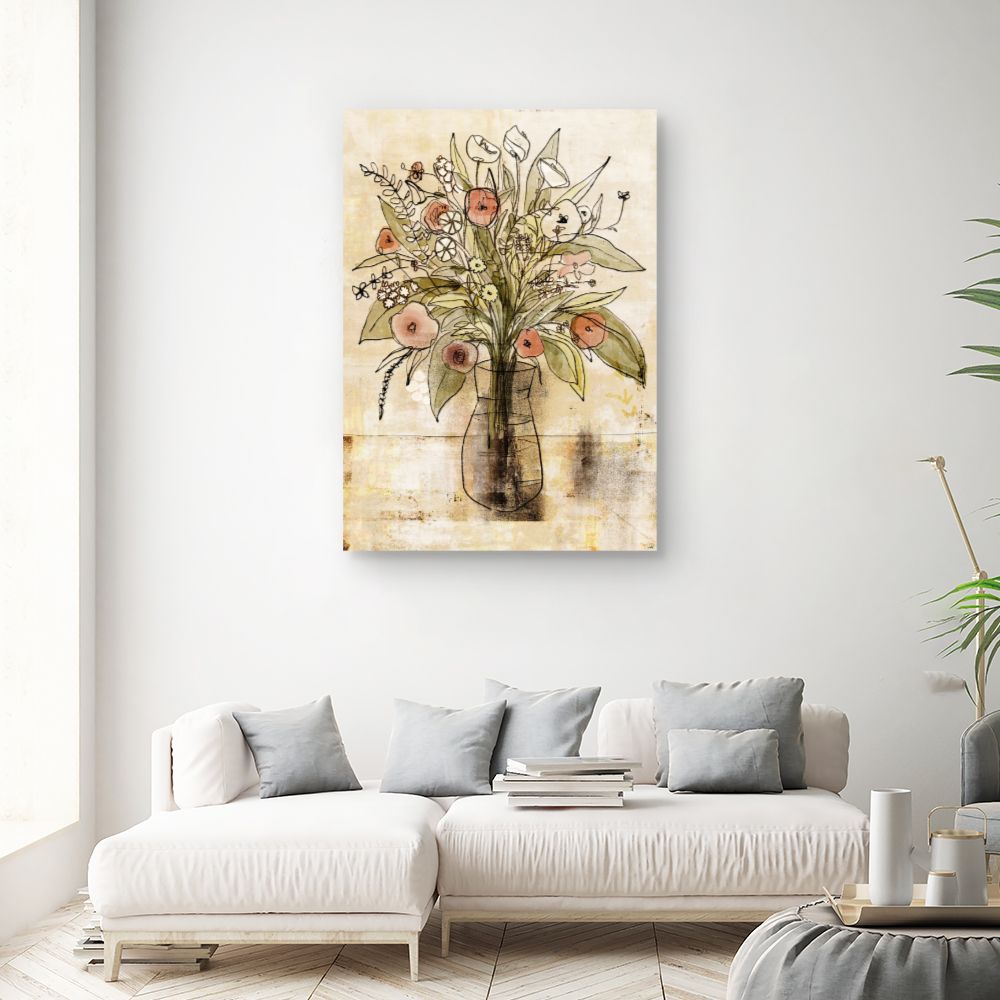 Tableau Bouquet floral dessiné
