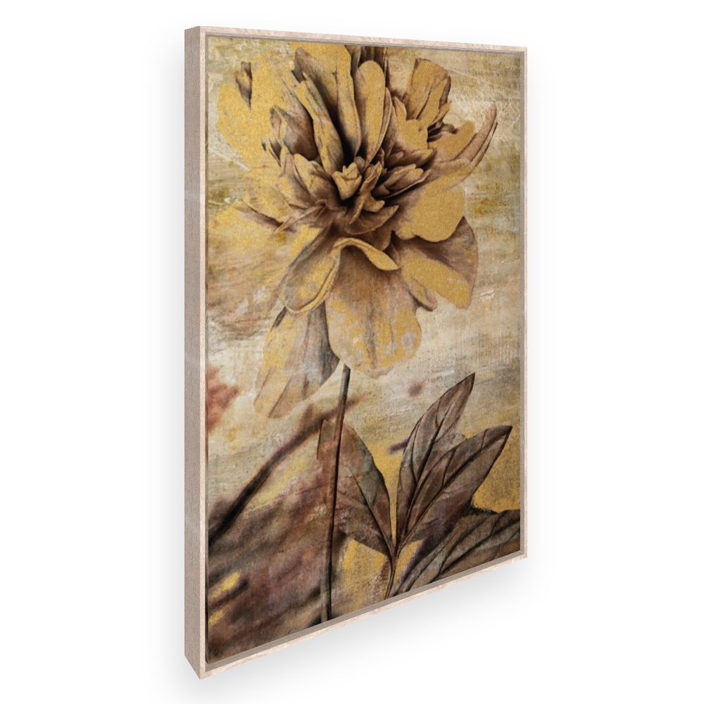 Toile Fleur dorée élégante