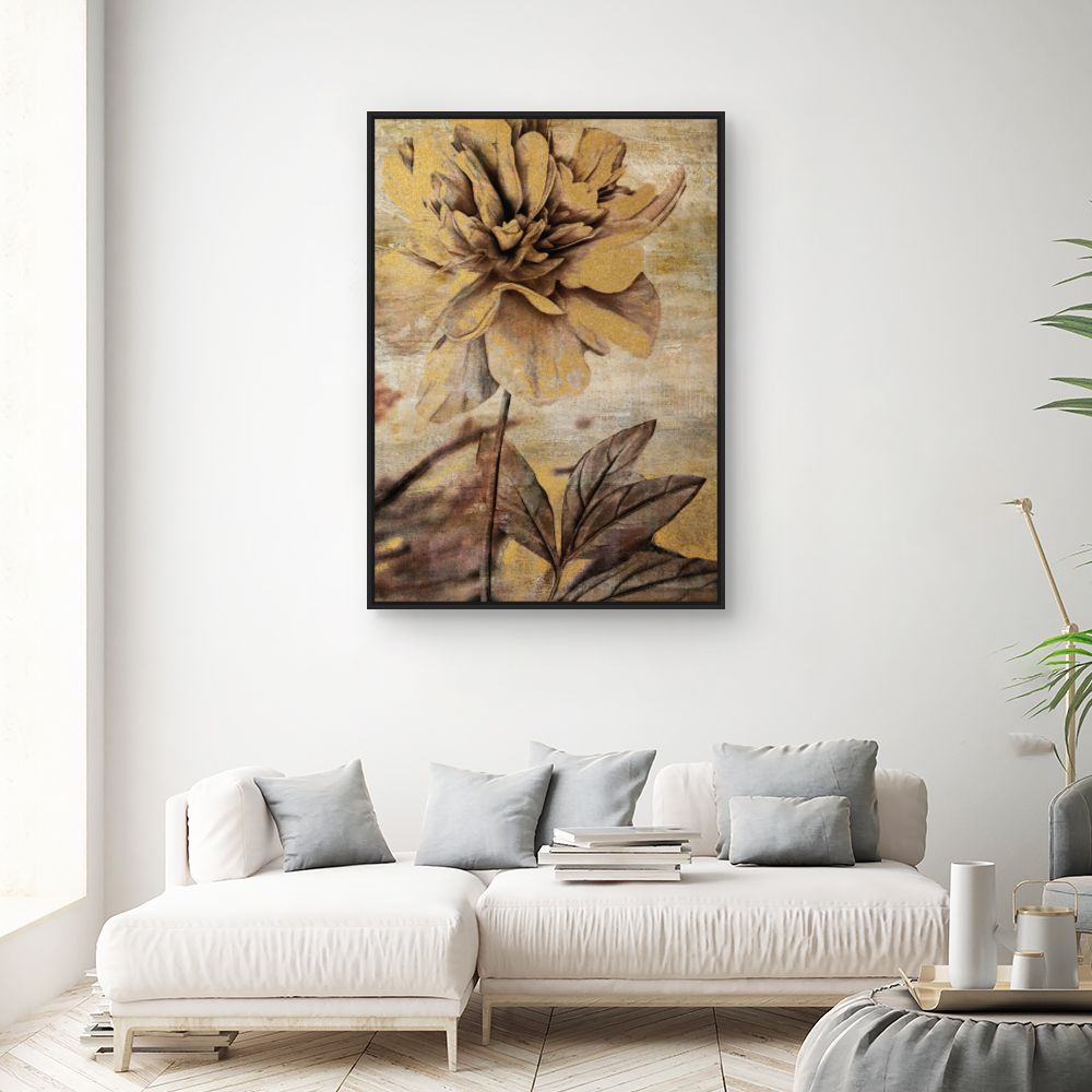 Tableau Fleur dorée élégante