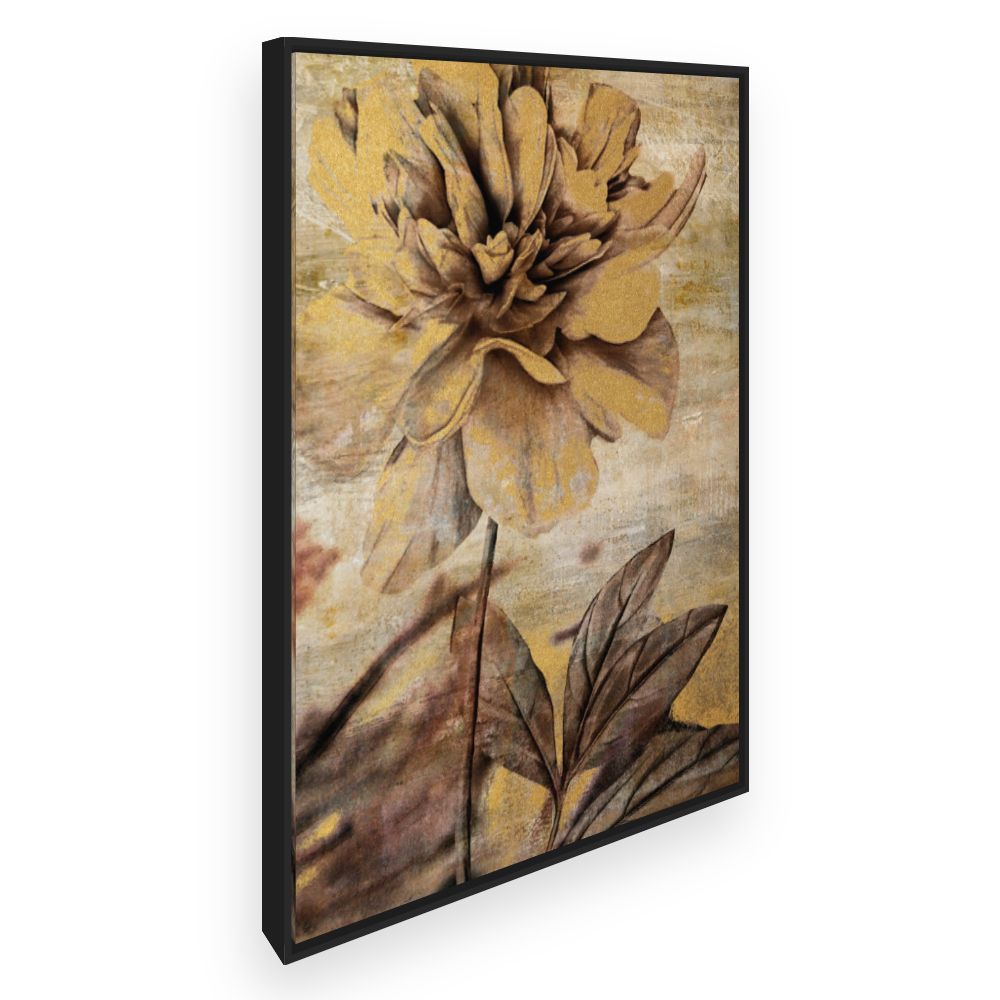 Toile Fleur dorée élégante
