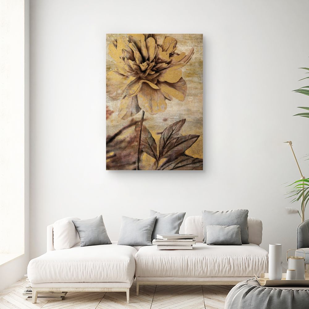 Tableau Fleur dorée élégante