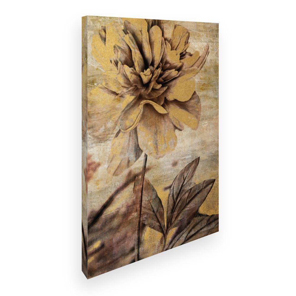 Toile Fleur dorée élégante