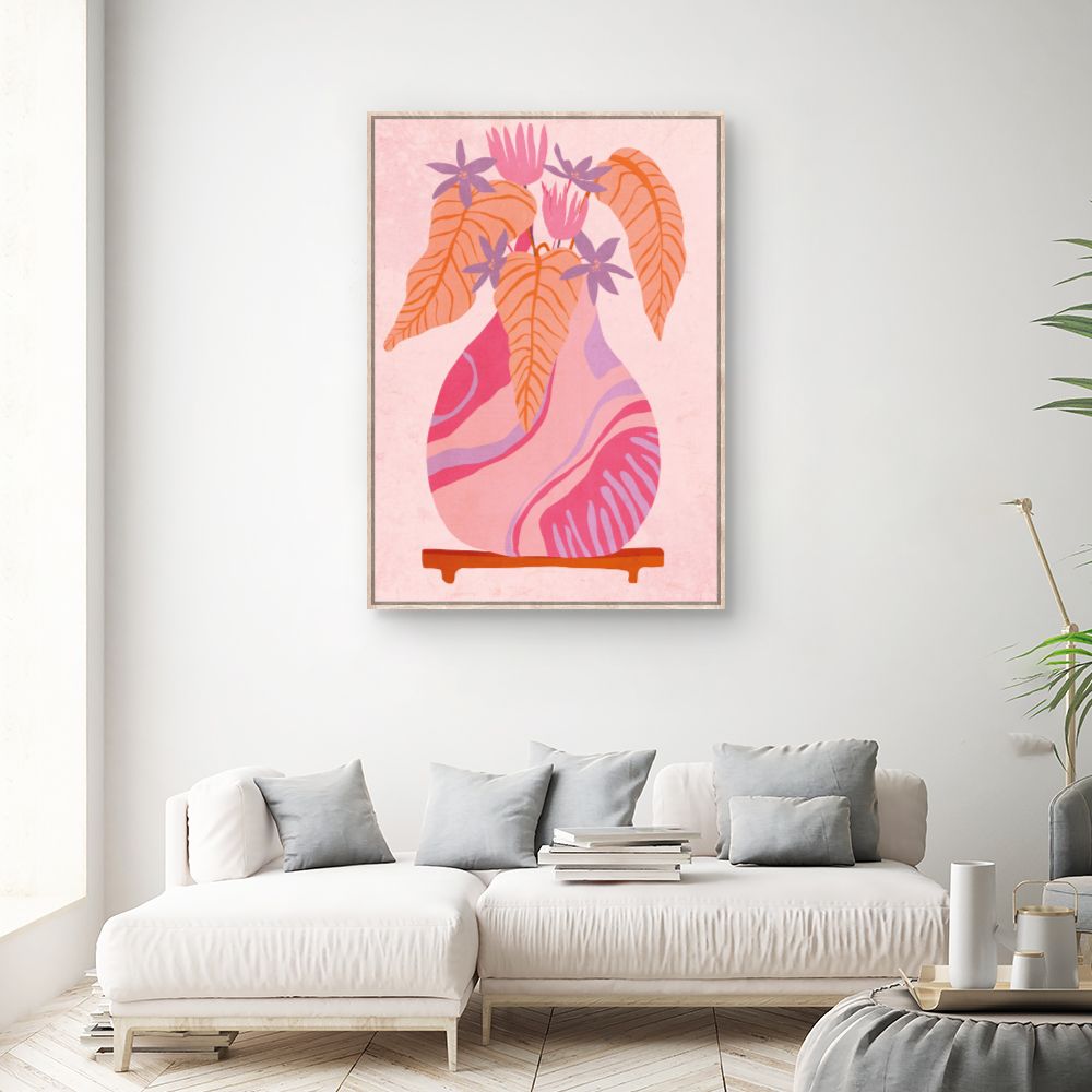 Tableau Vase exotique floral