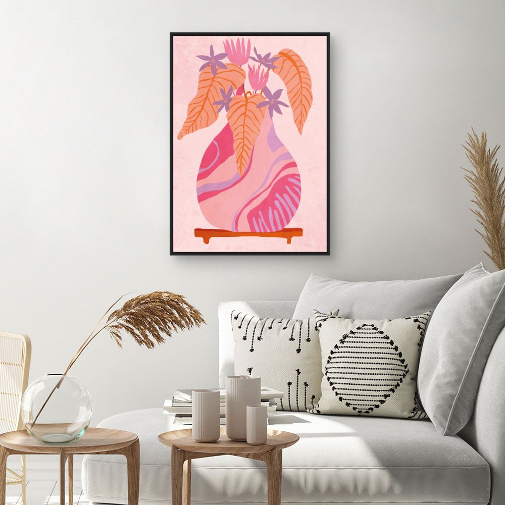 Tableau Vase exotique floral