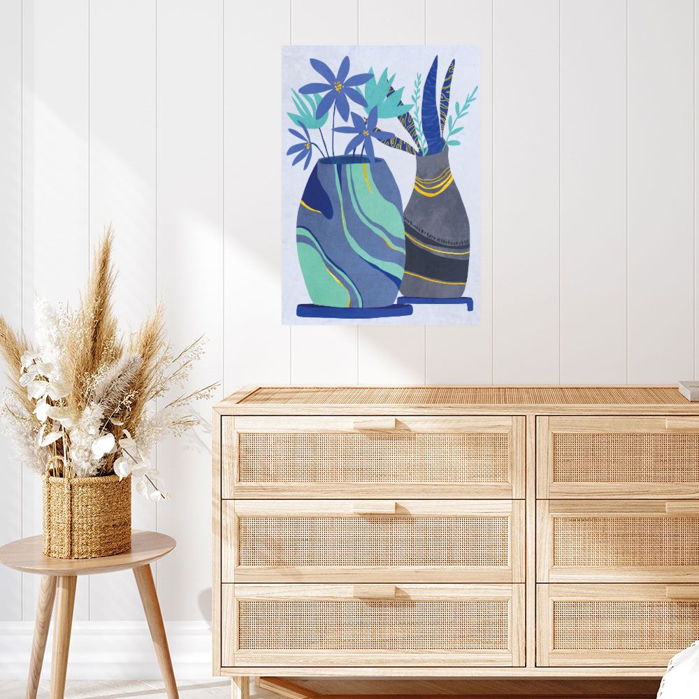 Affiche Vases fleuris élégants