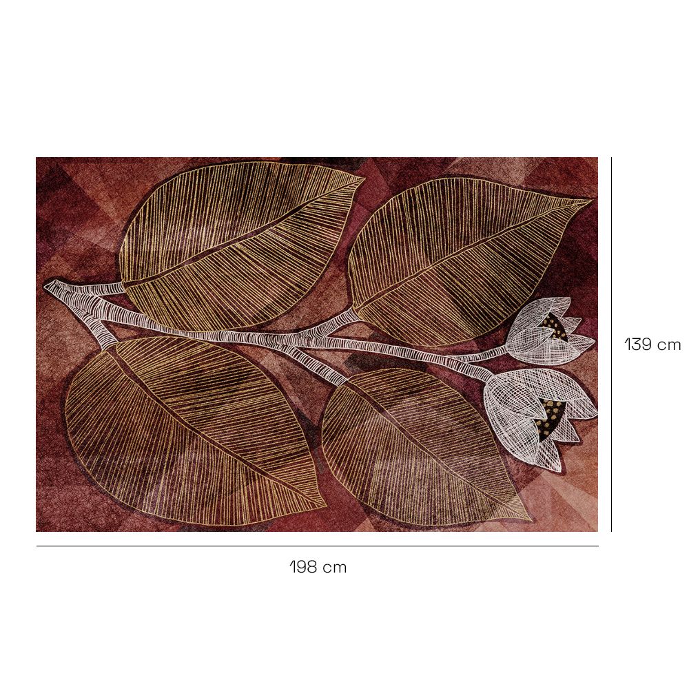 Tapis n°212 Feuilles artistiques abstraites