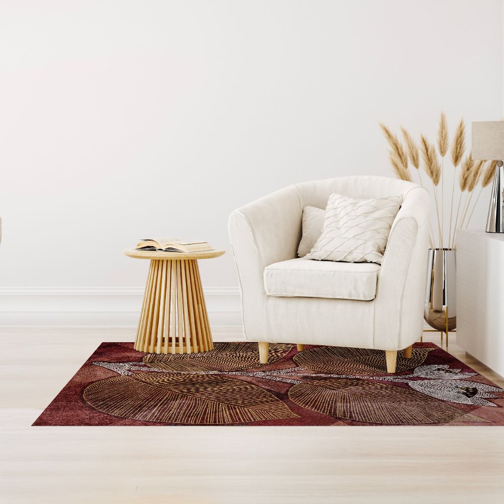 Tapis n°212 Feuilles artistiques abstraites