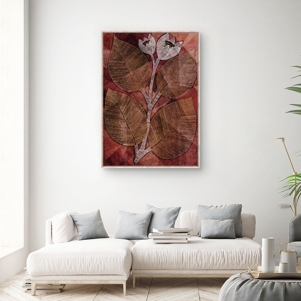 Tableau Fleurs dorées sublimes