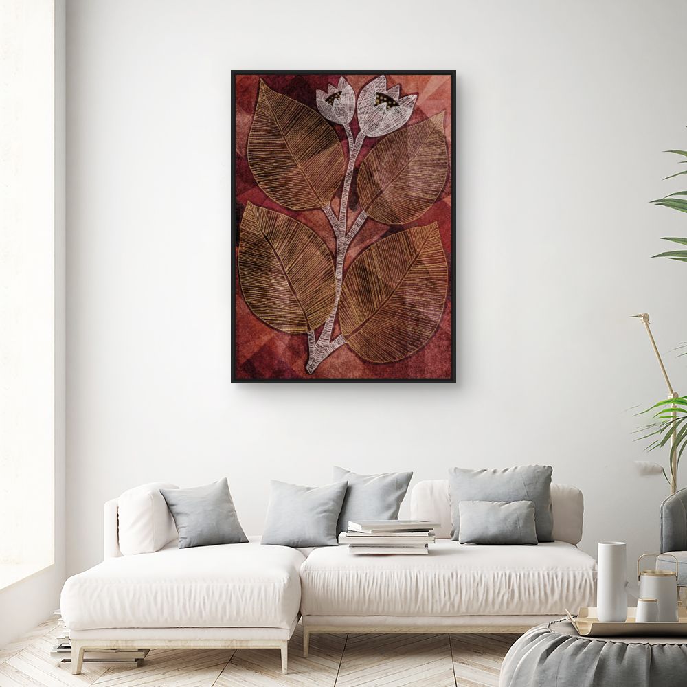 Tableau Fleurs dorées sublimes