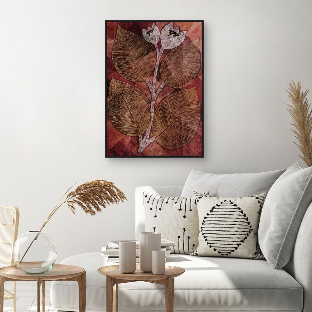 Tableau Fleurs dorées sublimes