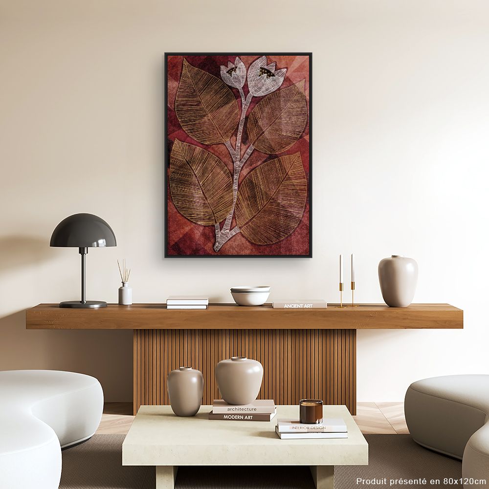 Tableau Fleurs dorées sublimes