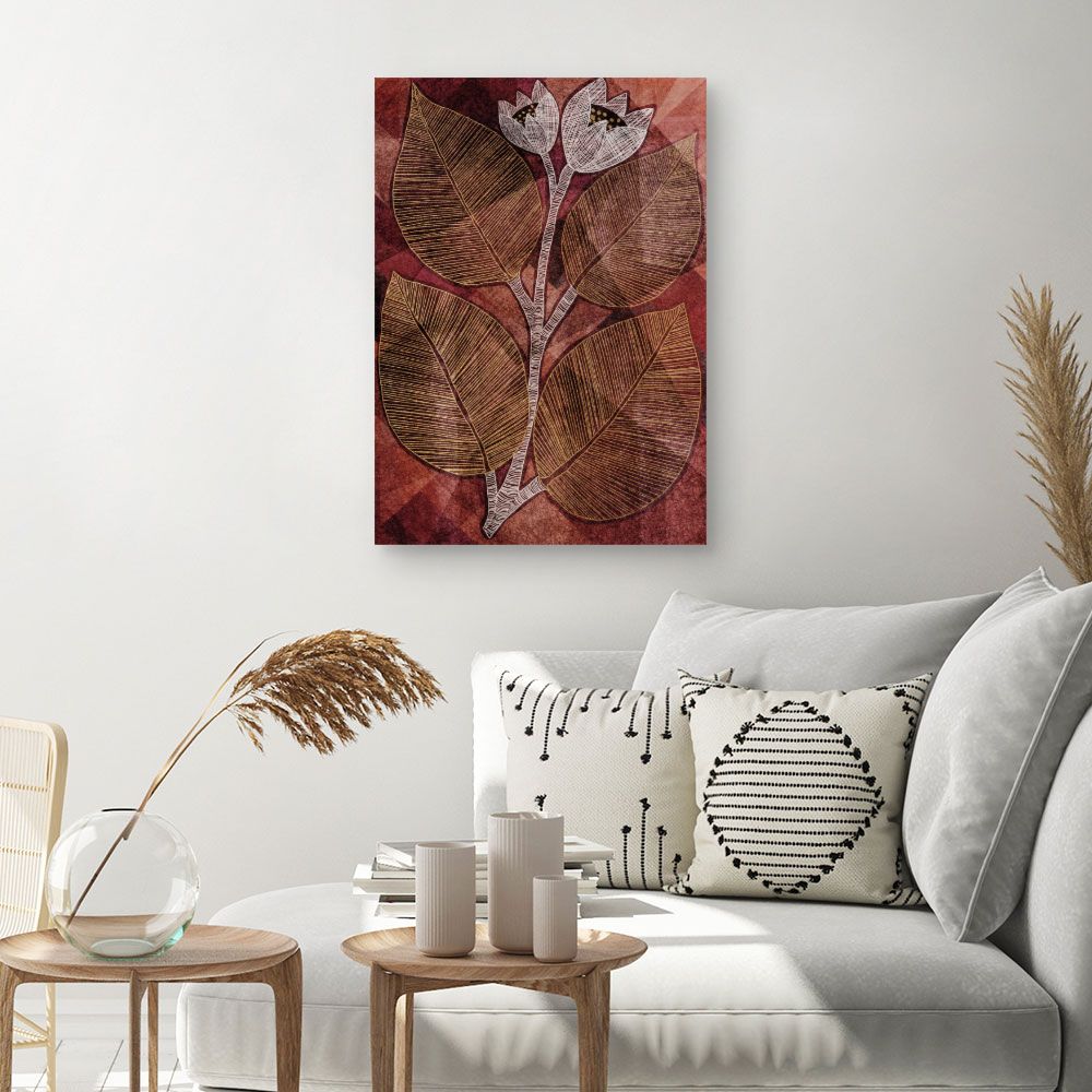 Tableau Fleurs dorées sublimes