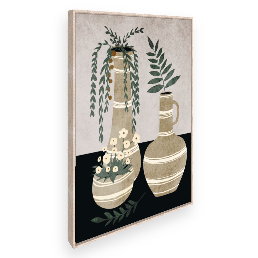 Toile Vases élégants fleuris