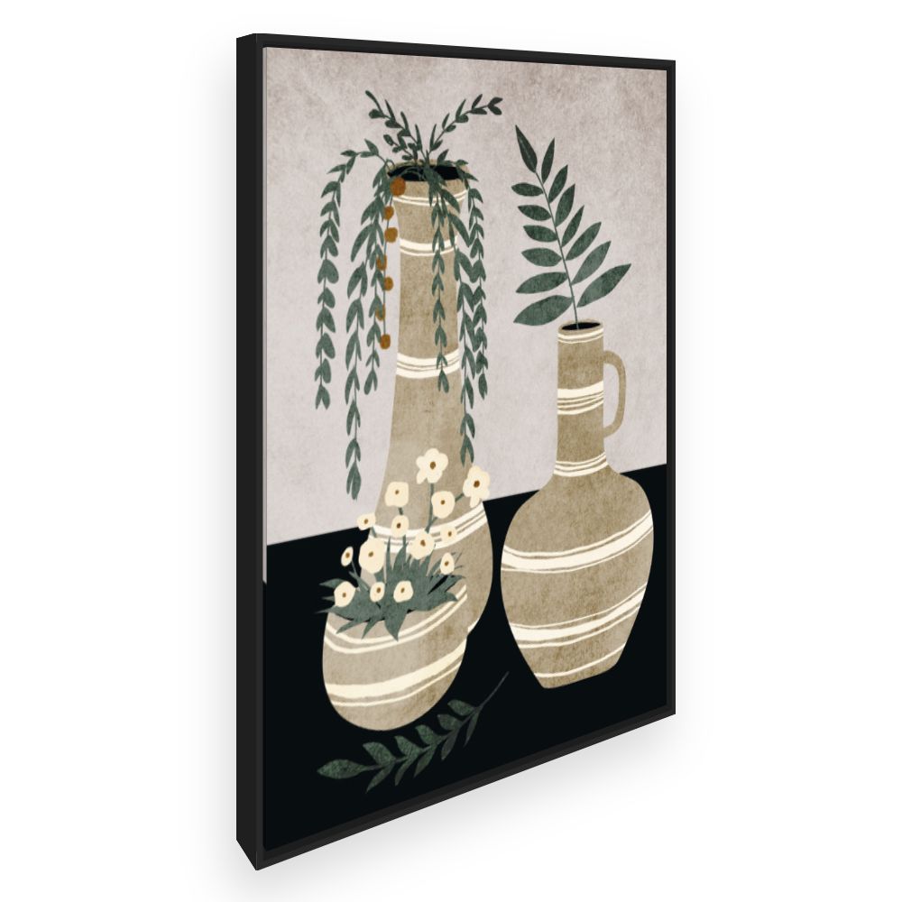 Toile Vases élégants fleuris