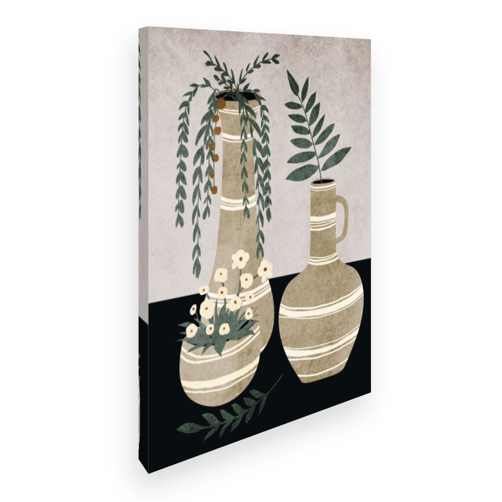 Toile Vases élégants fleuris