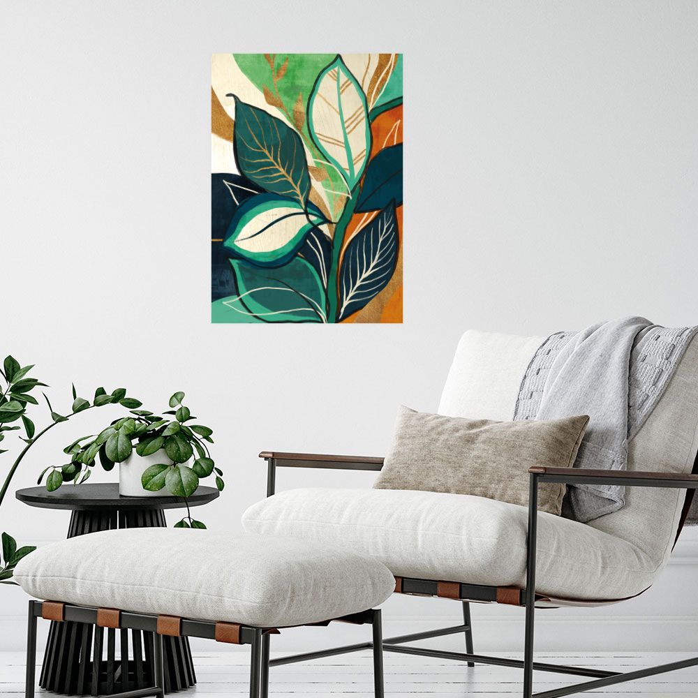 Affiche Feuilles exotiques