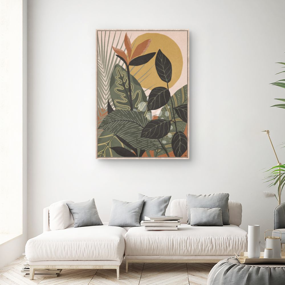 Tableau Feuillage tropical vibrant