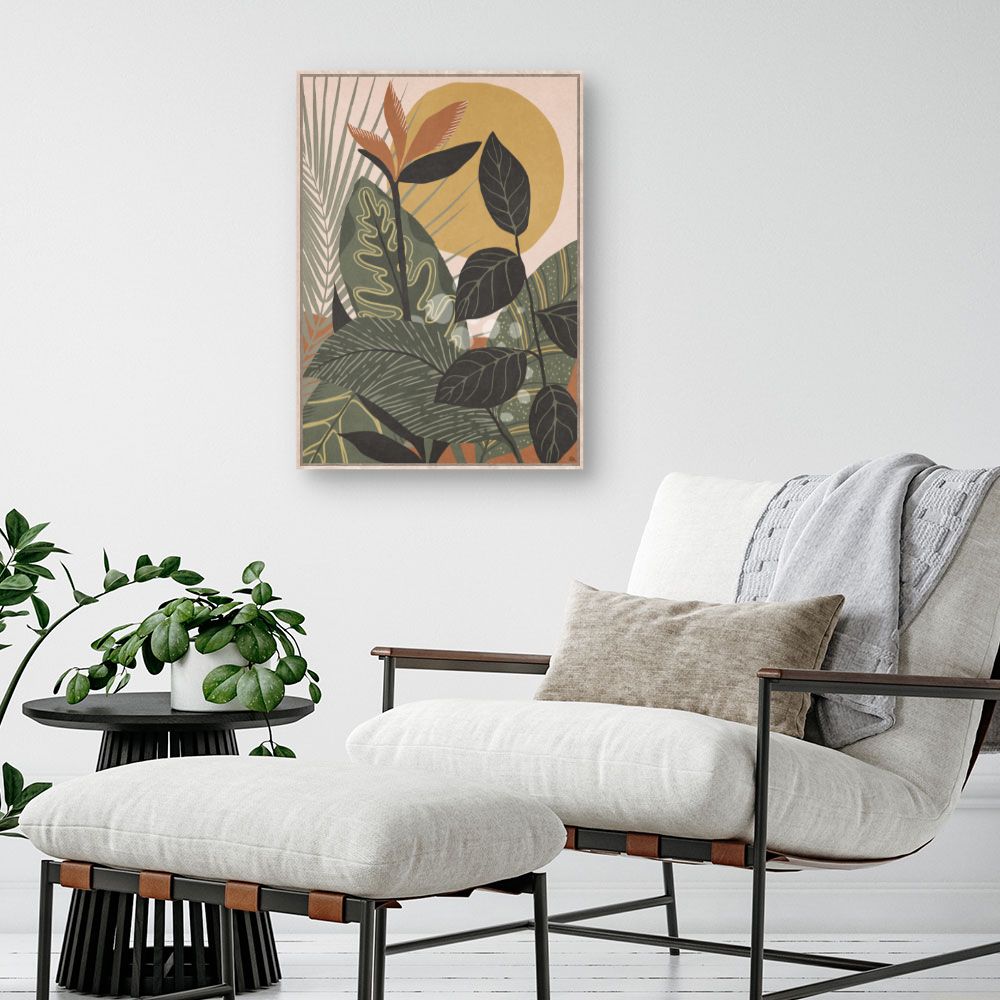Tableau Feuillage tropical vibrant