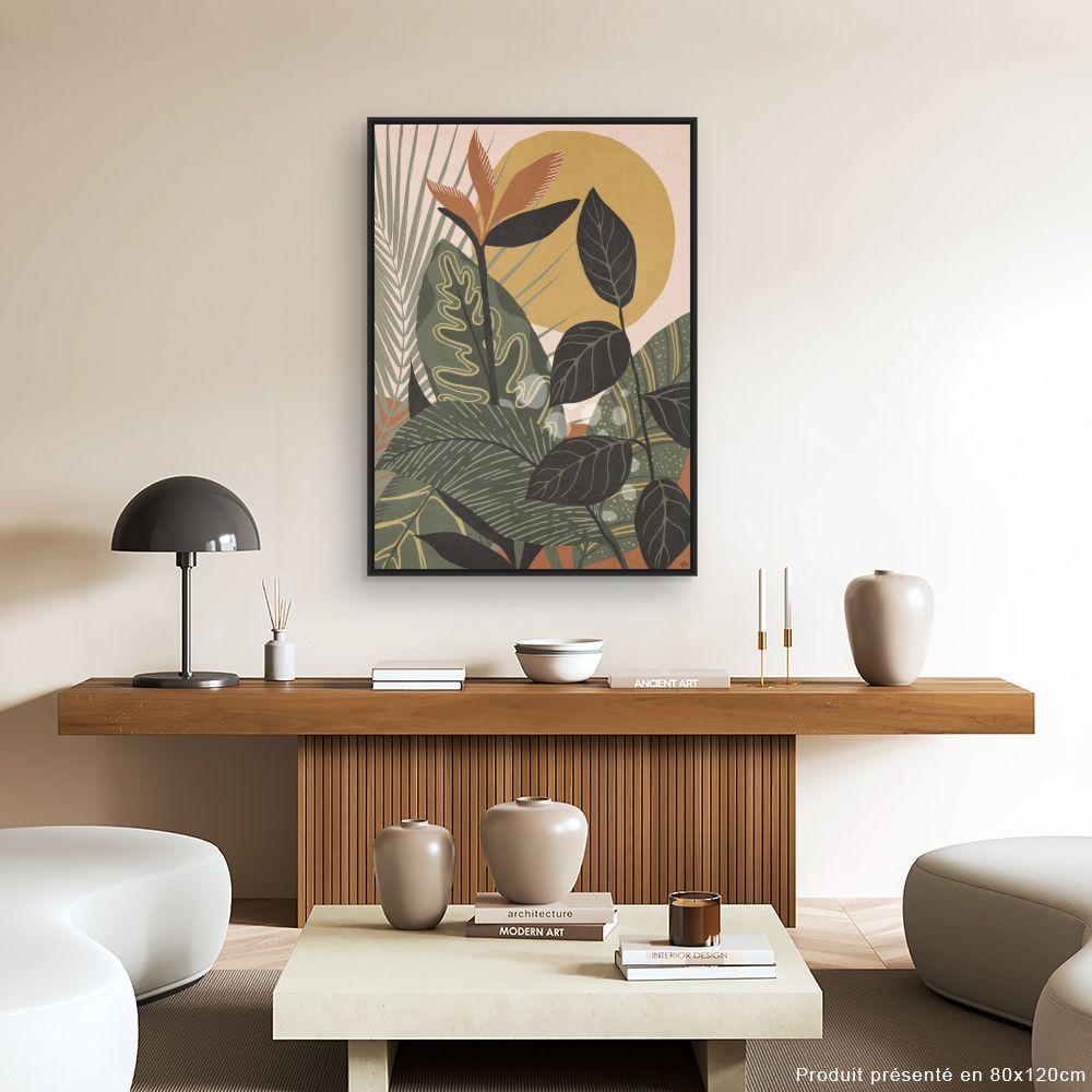 Tableau Feuillage tropical vibrant