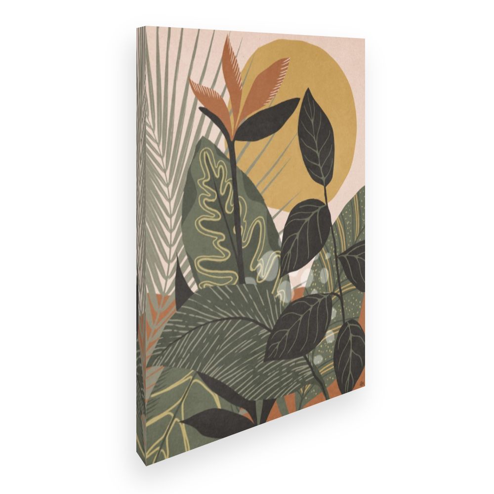 Toile Feuillage tropical vibrant