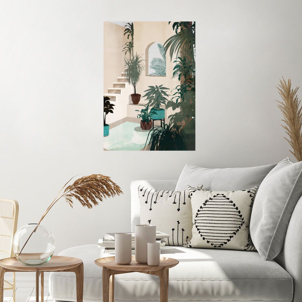 Affiche Jardin intérieur élégant