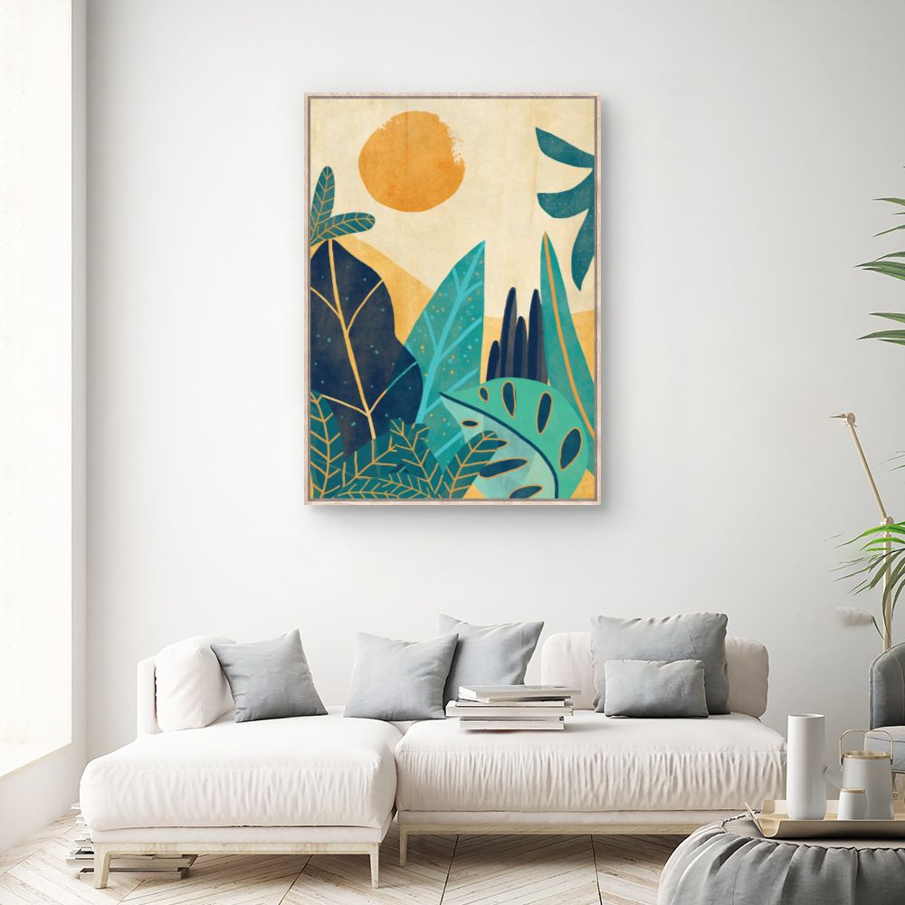 Tableau Soleil tropical luxuriant