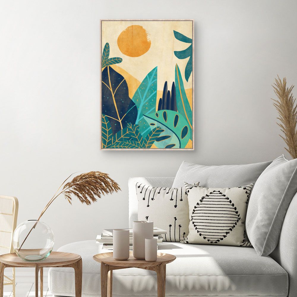 Tableau Soleil tropical luxuriant