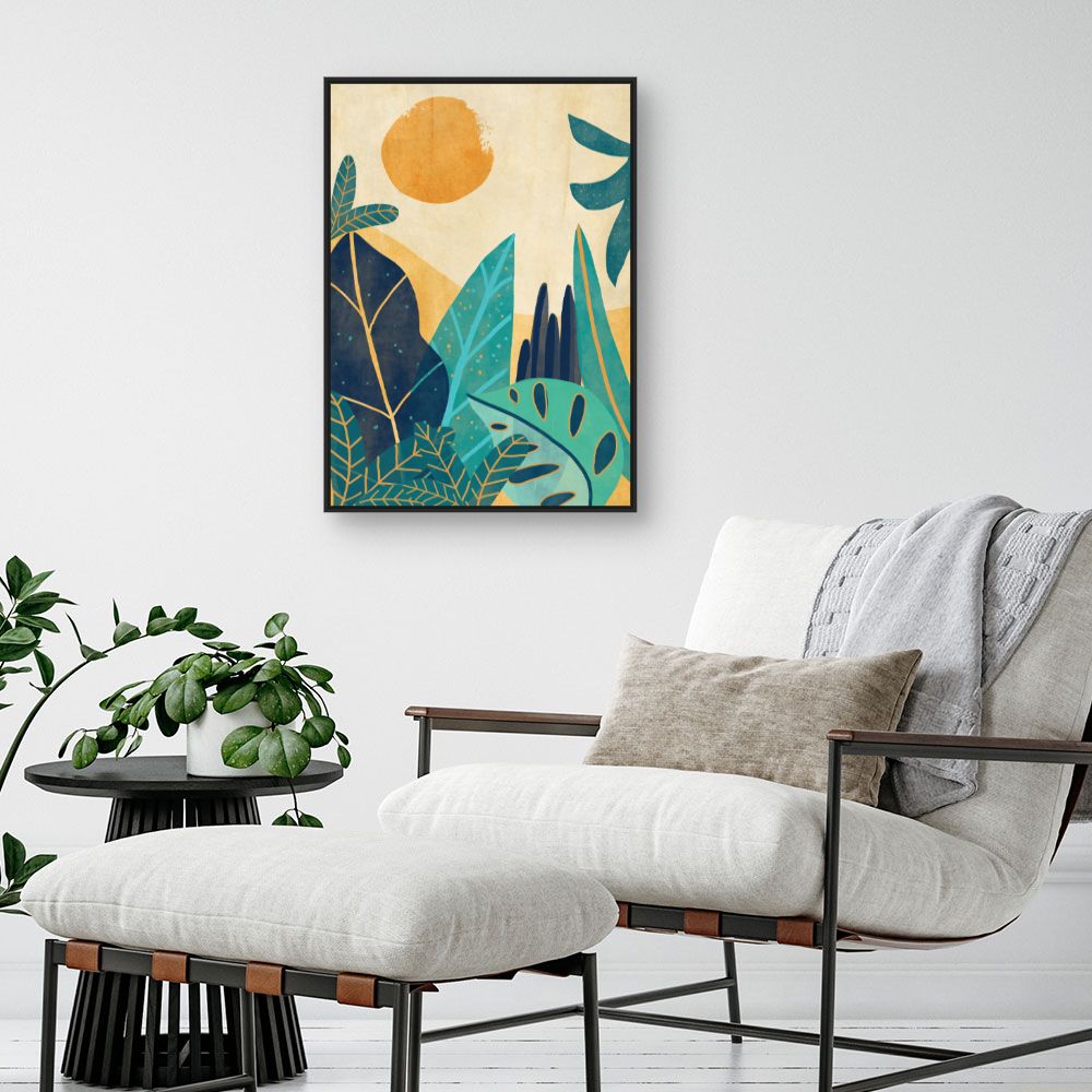 Tableau Soleil tropical luxuriant