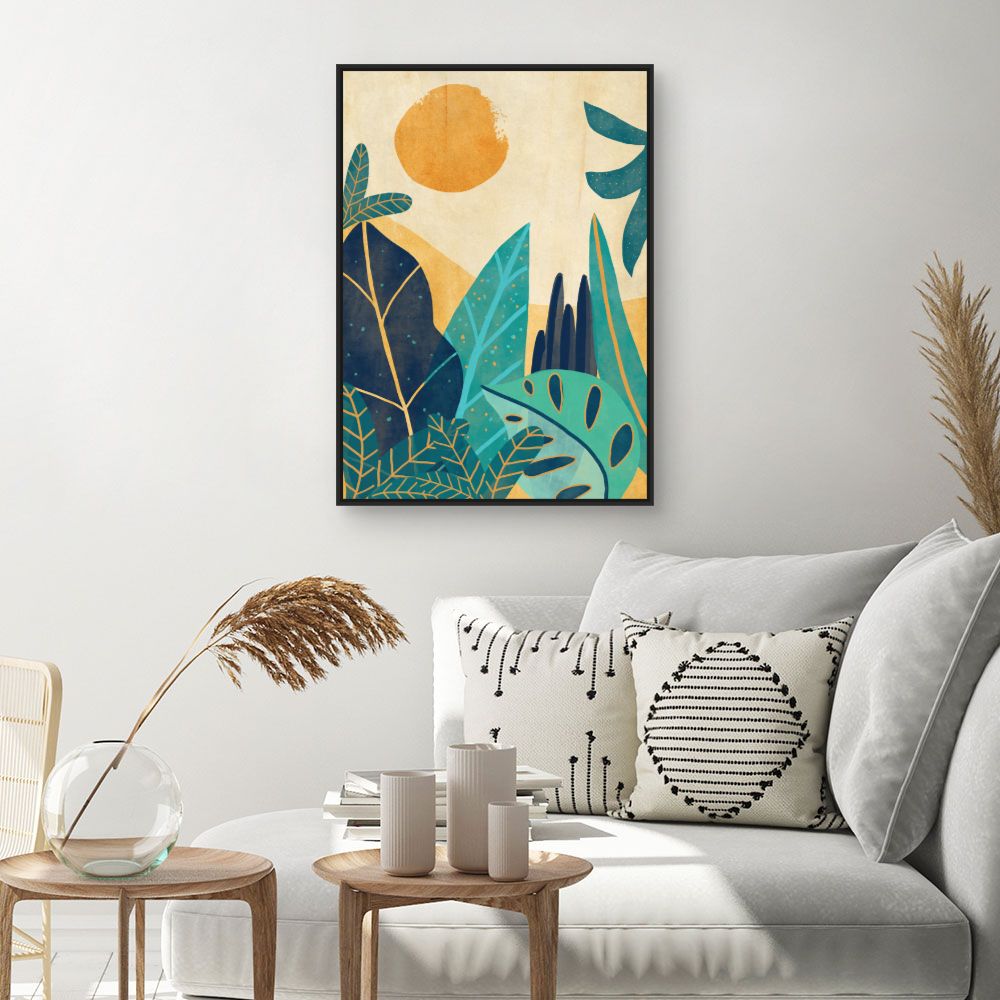 Tableau Soleil tropical luxuriant